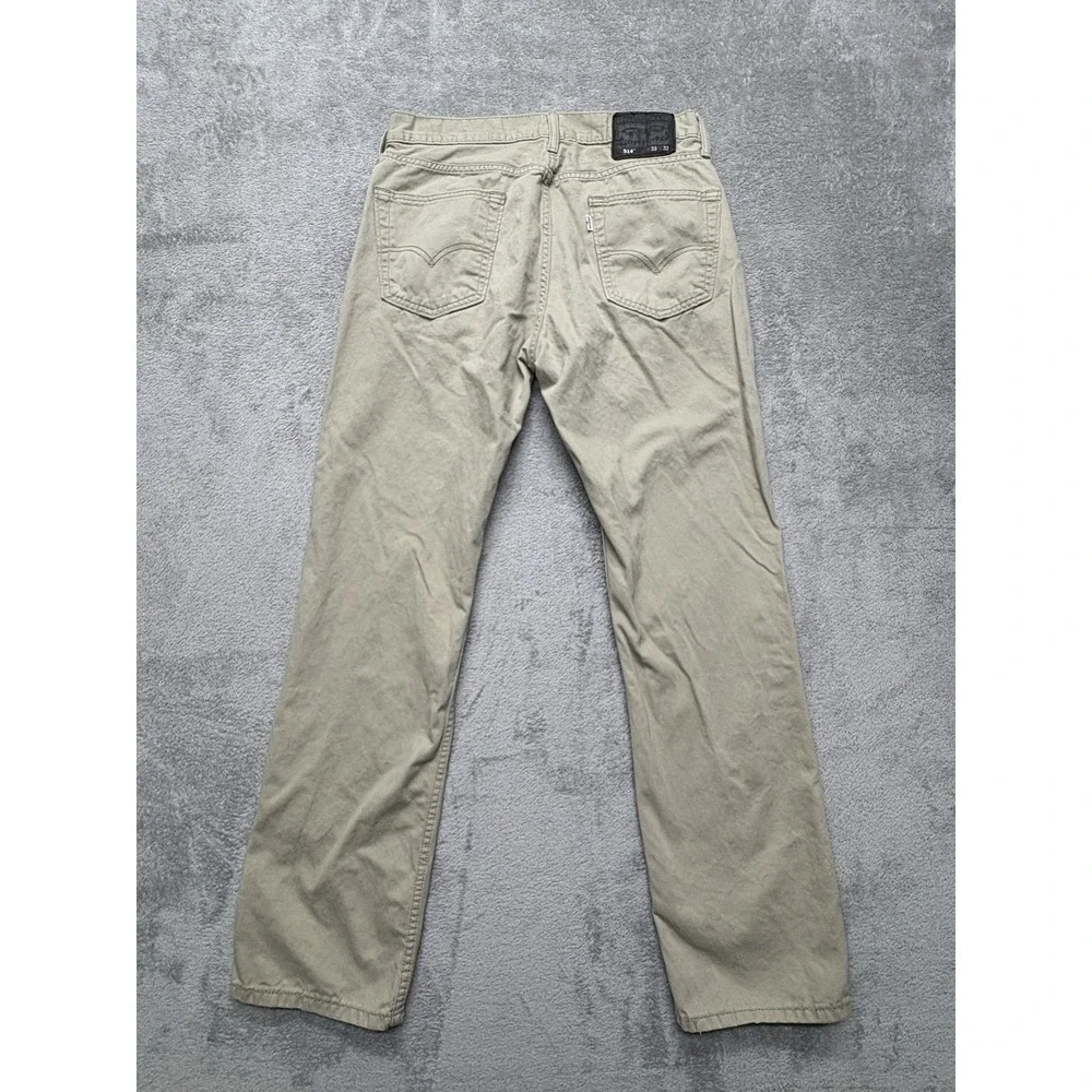 Levis 514‎ Pants Mens Measured 32x31 Beige Straight Leg Jeans Casual 100% Cotton